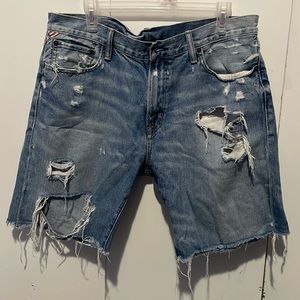 Men’s POLO RALPH LAUREN Denim & Supply distressed jean shorts size 34